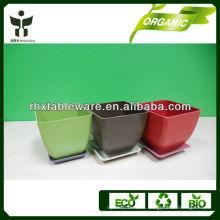 Bio vasos de jardim de bambu com pedestal